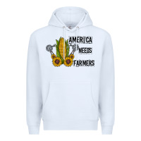 White america needs farmers Premium Hoodie - CowhideDigitalArt