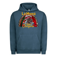 Pigment Midnight Navy la mama mas chingona Urban Hoodie - RacoonDesign