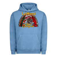 Pigment Pebble Blue la mama mas chingona Urban Hoodie - RacoonDesign