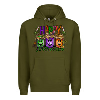 Army Green happy halloween jar Premium Hoodie - RacoonDesign
