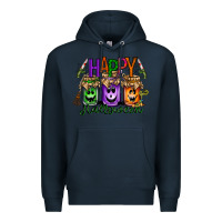 Navy happy halloween jar Premium Hoodie - RacoonDesign