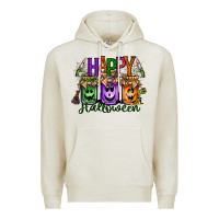 Oatmeal Heather happy halloween jar Premium Hoodie - RacoonDesign