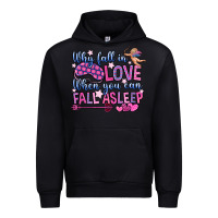 Black why fall in love when you can fall asleep Urban Hoodie - OliviaCreatesArt