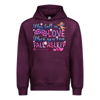 Mauve Wine why fall in love when you can fall asleep Urban Hoodie - OliviaCreatesArt