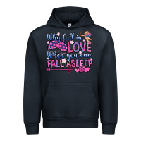 Navy why fall in love when you can fall asleep Urban Hoodie - OliviaCreatesArt