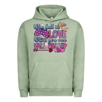 Pigment Oil Green why fall in love when you can fall asleep Urban Hoodie - OliviaCreatesArt
