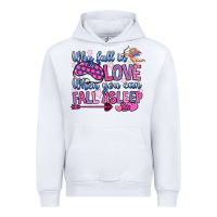 White why fall in love when you can fall asleep Urban Hoodie - OliviaCreatesArt