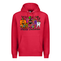 Cardinal happy halloween tooth Premium Hoodie - RacoonDesign
