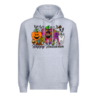 Heather Grey happy halloween tooth Premium Hoodie - RacoonDesign