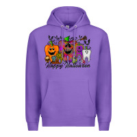 Purple happy halloween tooth Premium Hoodie - RacoonDesign