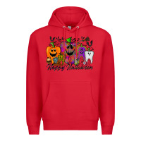 Red happy halloween tooth Premium Hoodie - RacoonDesign