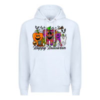 White happy halloween tooth Premium Hoodie - RacoonDesign