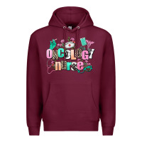 Burgundy oncology nurse Premium Hoodie - AdoDesignShop