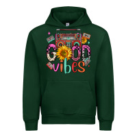 Forest Green good vibes cassette boombox Urban Hoodie - FaDigitalArtStudio