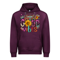 Mauve Wine good vibes cassette boombox Urban Hoodie - FaDigitalArtStudio