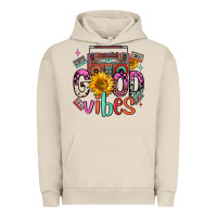 Pigment French Oak good vibes cassette boombox Urban Hoodie - FaDigitalArtStudio