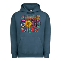 Pigment Midnight Navy good vibes cassette boombox Urban Hoodie - FaDigitalArtStudio