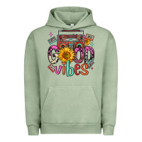 Pigment Oil Green good vibes cassette boombox Urban Hoodie - FaDigitalArtStudio