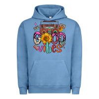 Pigment Pebble Blue good vibes cassette boombox Urban Hoodie - FaDigitalArtStudio