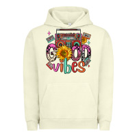 Pigment Pistachio good vibes cassette boombox Urban Hoodie - FaDigitalArtStudio
