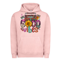 Pigment Salmon good vibes cassette boombox Urban Hoodie - FaDigitalArtStudio