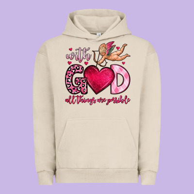 With God All Things Are Possible Urban Hoodie Designed By Oliviacreatesart