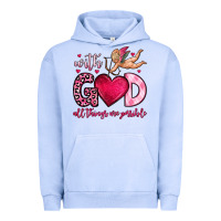 Pigment Grape Ice with god all things are possible Urban Hoodie - OliviaCreatesArt