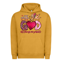 Pigment Peanut Butter with god all things are possible Urban Hoodie - OliviaCreatesArt