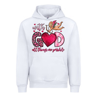 White with god all things are possible Urban Hoodie - OliviaCreatesArt