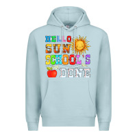 Blue Mist hello sun schools done Premium Hoodie - HRA Design Shop