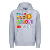 Heather Grey hello sun schools done Premium Hoodie - HRA Design Shop