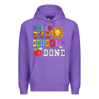 Purple hello sun schools done Premium Hoodie - HRA Design Shop