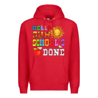 Red hello sun schools done Premium Hoodie - HRA Design Shop