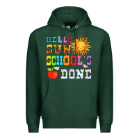 Sports Green hello sun schools done Premium Hoodie - HRA Design Shop