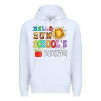 White hello sun schools done Premium Hoodie - HRA Design Shop