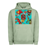 Pigment Oil Green firefighter elementary Urban Hoodie - HRA Design Shop