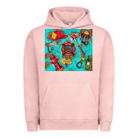 Pigment Salmon firefighter elementary Urban Hoodie - HRA Design Shop