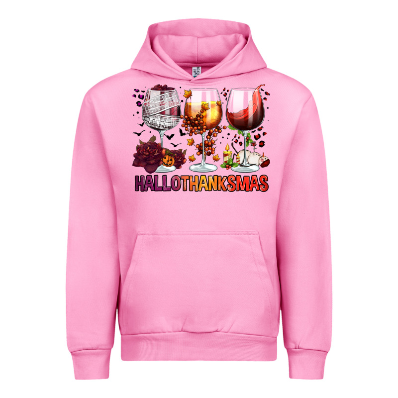 Hallothanksmas Halloween Thanksgiving  Christmas Wine Urban Hoodie by FaDigitalArtStudio | Teevron
