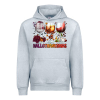 Heather Grey hallothanksmas halloween thanksgiving  christmas wine Urban Hoodie - FaDigitalArtStudio