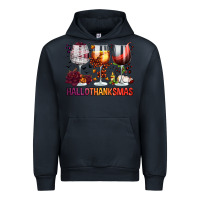 Navy hallothanksmas halloween thanksgiving  christmas wine Urban Hoodie - FaDigitalArtStudio