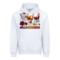 White hallothanksmas halloween thanksgiving  christmas wine Urban Hoodie - FaDigitalArtStudio