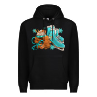 Black Winter Ice Skating Boots And Coffee Premium Hoodie - FaDigitalArtStudio