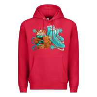 Cardinal Winter Ice Skating Boots And Coffee Premium Hoodie - FaDigitalArtStudio