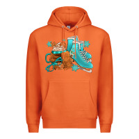 Carrot Winter Ice Skating Boots And Coffee Premium Hoodie - FaDigitalArtStudio