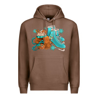Chestnut Winter Ice Skating Boots And Coffee Premium Hoodie - FaDigitalArtStudio