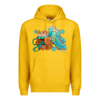 Lemon Winter Ice Skating Boots And Coffee Premium Hoodie - FaDigitalArtStudio