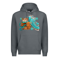 Rock Winter Ice Skating Boots And Coffee Premium Hoodie - FaDigitalArtStudio