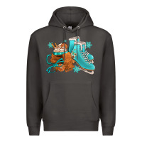 Smoke Winter Ice Skating Boots And Coffee Premium Hoodie - FaDigitalArtStudio