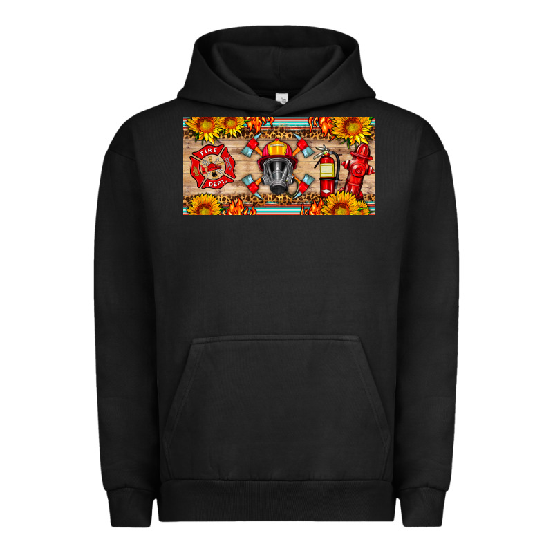 Firefighter Air Mask Sunflower And Elementary License Plate Urban Hoodie by HRA Design Shop | Teevron