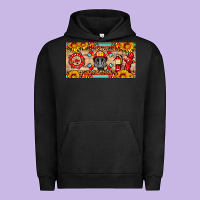 Firefighter Air Mask Sunflower And Elementary License Plate Urban Hoodie Designed By Hra Design Shop
